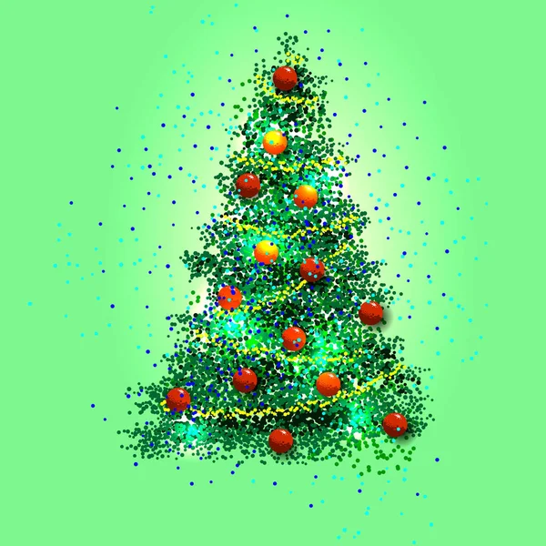 Abstracte Kerstboom Vector Illustratie — Stockvector