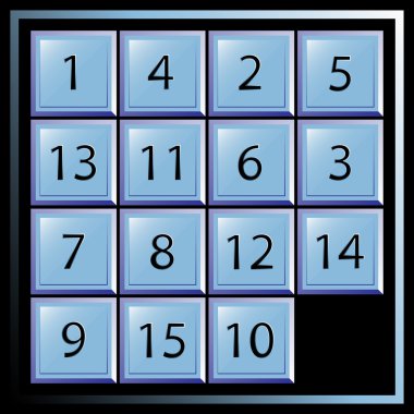 Eğitim slide puzzle oyunu