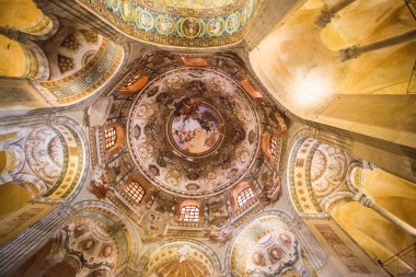Ceiling of Basilica of San Vitale in Ravenna Italy, May 2016