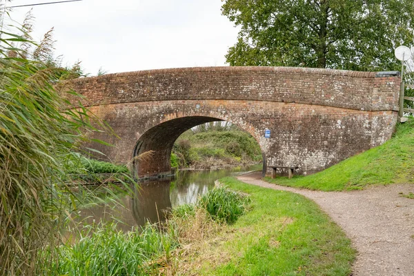 Straßenbrücke Über Den Taunton Zum Bridgwater Kanal Bei North Petherton — Stockfoto
