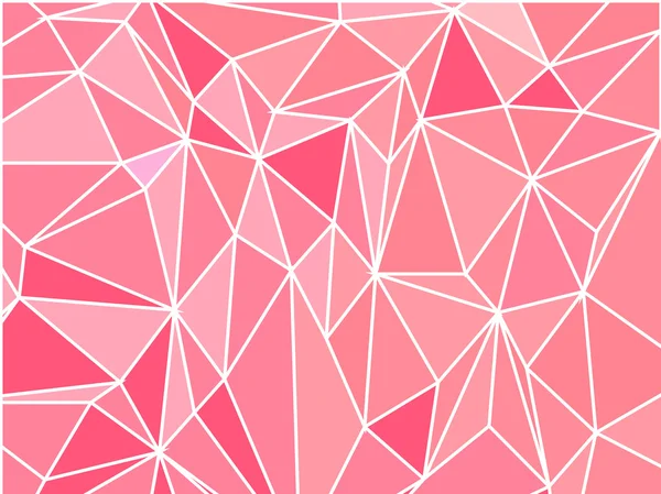 Merah muda vektor gaya poli, latar belakang geometris dengan poligon segitiga . - Stok Vektor