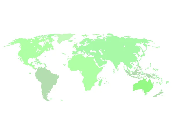 Ilustración del mapa político verde del mundo — Vector de stock