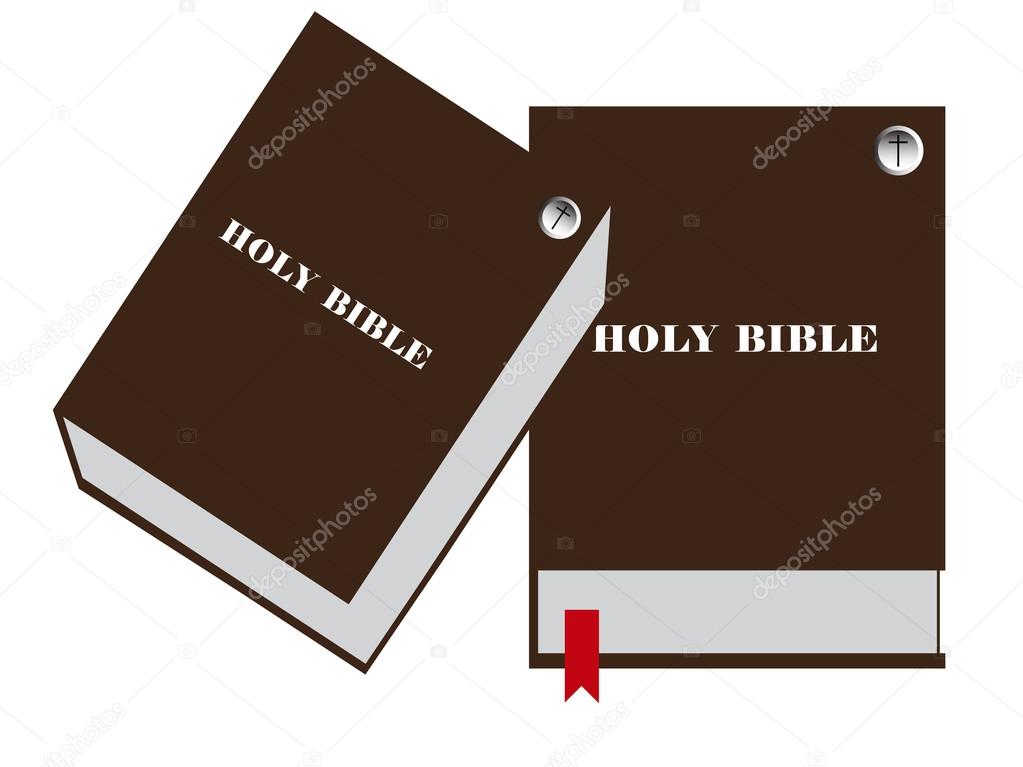 Bible vector image, Bible closed vector illustration
