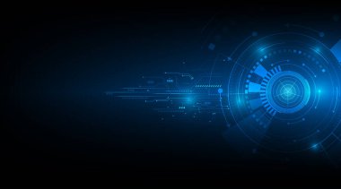 vektör teknoloji çemberi ve teknoloji arka planı, dijital iş.