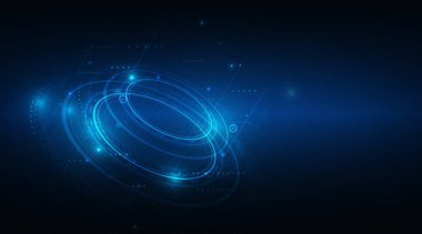 dijital iş, vektör teknoloji çemberi ve teknoloji arka planı.