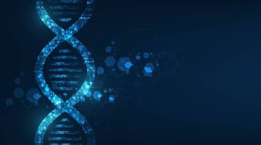 soyut teknoloji bilim konsepti, DNA kod yapısı.