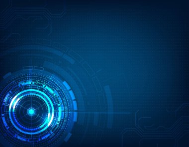 dijital iş, vektör teknoloji çemberi ve teknoloji arka planı