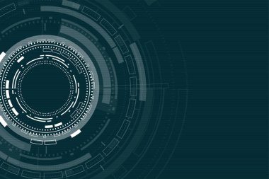 dijital iş, vektör teknoloji çemberi ve teknoloji arka planı