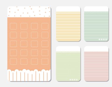 dizüstü bilgisayar, günlük, çıkartmalar ve diğer şablonlar için dizayn ögeleri. vektör, illüstrasyon.