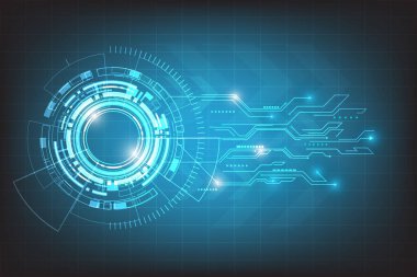 vektör teknoloji çemberi ve teknoloji arka planı, dijital iş.