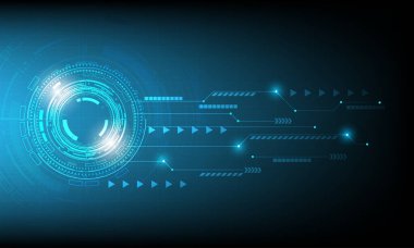 vektör teknoloji çemberi ve teknoloji arka planı, dijital iş.