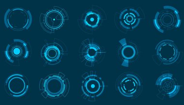 Vektör simgesi teknoloji çember tasarımı.