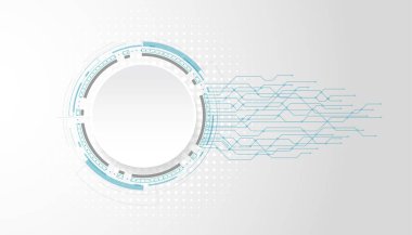 Teknoloji arka planında soyut fütüristik devre kartı. İllüstrasyon