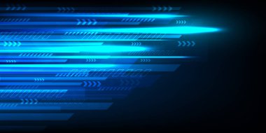 Yüksek hızlı hareket tasarımı. Yüksek teknoloji. Soyut teknoloji geçmişi. Vektör illüstrasyonu.