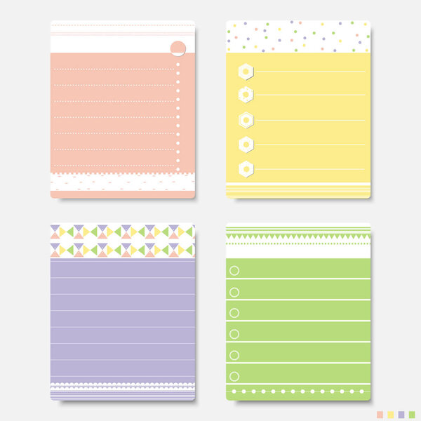 design elements for notebook, diary, stickers and other template.vector,illustration.