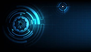 dijital iş, vektör teknoloji çemberi ve teknoloji arka planı.