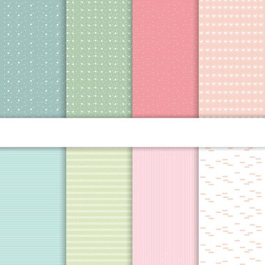 Kusursuz desenler kümesi zarif vektör, illüstrasyon.