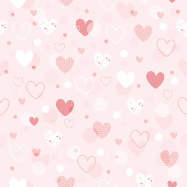 Sevimli, pürüzsüz kalpler elle çiziliyor. Vektör illüstrasyonu