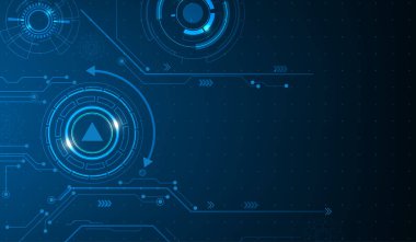 dijital iş, vektör teknoloji çemberi ve teknoloji arka planı.