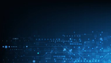 Mavi arkaplanda vektör teknolojisi tasarımı .