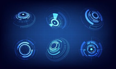 Vektör simgesi teknoloji çember tasarımı.