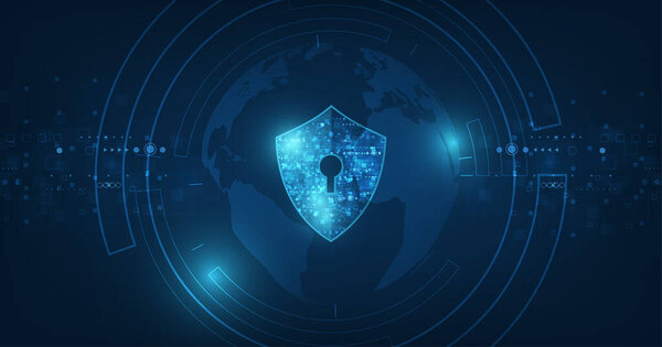 Абстрактная безопасность цифровых технологий бэкграунд. Механизм защиты и частная система..
