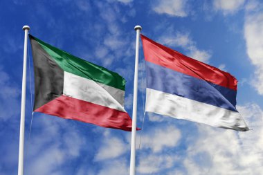 Ulusal Kuveyt ve Cumhuriyet bayrakları mavi gökyüzüne karşı yan yana sallanarak uluslararası diplomasiyi, ikili ticari ilişkileri, stratejik ortaklığı ve ülkeler arasındaki kültürel alışverişi simgeliyor..