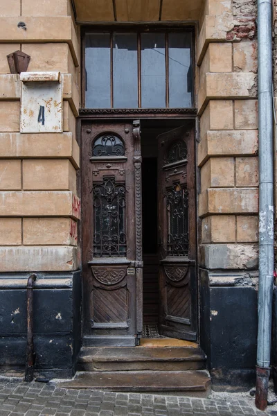 Door of an old house in lviv, Ukraine Royalty Free Stock Images