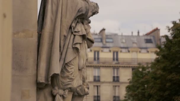 Details of beautiful Paris architecture close up — Stock Video