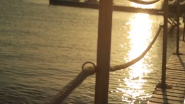 Günbatımı üzerinde Mısır'daki güzel deniz manzarası