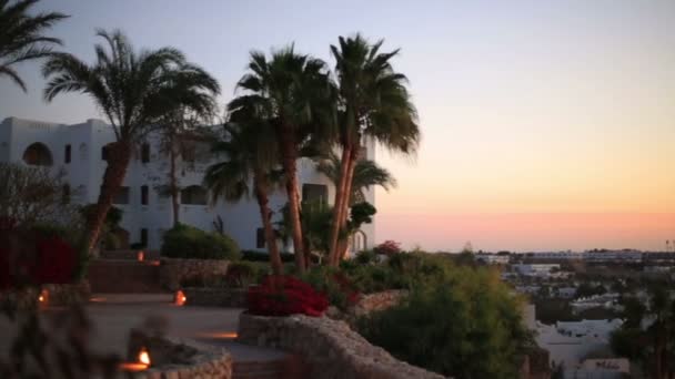 Bellissimo paesaggio di Hurghada in Egitto al tramonto — Video Stock