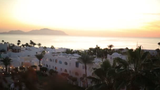 Prachtige landschap van Hurghada in Egypte op zonsondergang — Stockvideo
