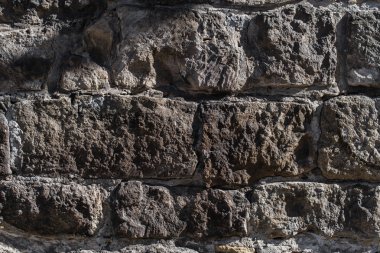 Granit duvar yapısı kapatın. Şehir yapıları