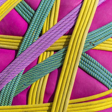 Komik renkli örgü kazak dokular yakın çekim