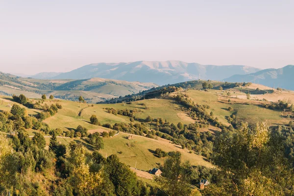 Güneşli bir gün, dağlarda güzel yaz peyzaj