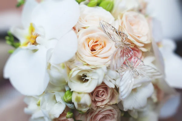 Textura de fundo abstrato de flores. Close-up. Buquê de casamento — Fotografia de Stock