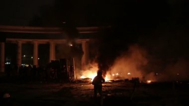 Demokrasi devrimin Euromaidan Ocak 2014 yılında Ukraynalı protestocular