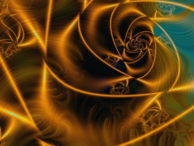 Altın fraktal arka plan