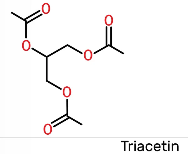 Triacetina Molécula Triacetato Glicerina Triglicérido Triéster Glicerol Aditivo Alimentario Con — Foto de Stock