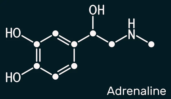 Adrenalina Molécula Adrenalina Hormona Neurotransmisor Medicación Utilizado Como Droga Debido — Foto de Stock