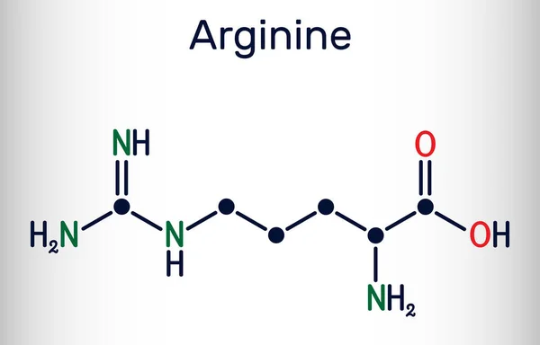 Arginina Arginina Arg Molécula Esencial Aminoácidos Utiliza Biosíntesis Las Proteínas — Vector de stock