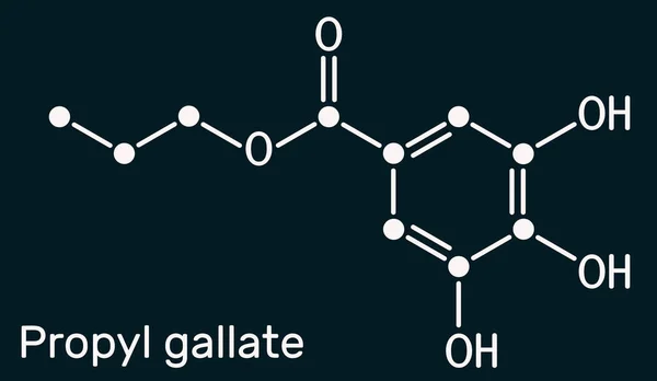 Propylgallat Propylgallat Molekül Ist Antioxidans Lebensmittelzusatzstoff E310 Skelettchemische Formel Auf — Stockfoto