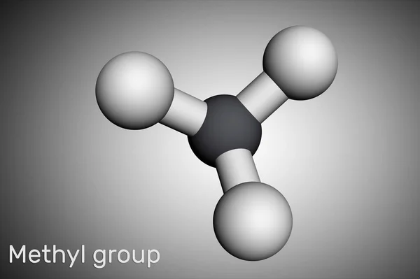 Metylgrupp Ch3 Det Alkylfunktionell Grupp Strukturell Enhet Organiska Föreningar Molekylär — Stockfoto