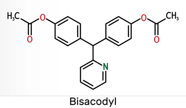 Bisacodyl Bisacodil Molecule Stimulant Laxative Drug Treatment Constipation Neurogenic Bowel — Foto de Stock