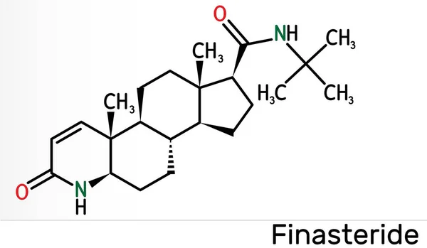 Molekula Finasteridu Používá Léčbě Příznaků Benigní Hypertrofie Prostaty Plešatosti Mužského — Stock fotografie