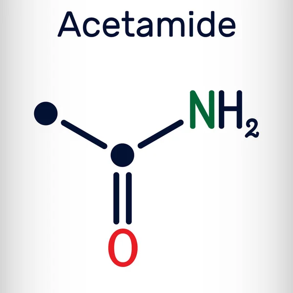 Acetamid Ethanamid Molekül Ist Ein Monokarbonsäureamid Das Als Weichmacher Bei — Stockvektor