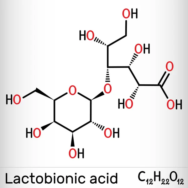 乳酸分子 Pha 多水酸基 食品添加物E399です 骨格化学式 ベクターイラスト — ストックベクタ