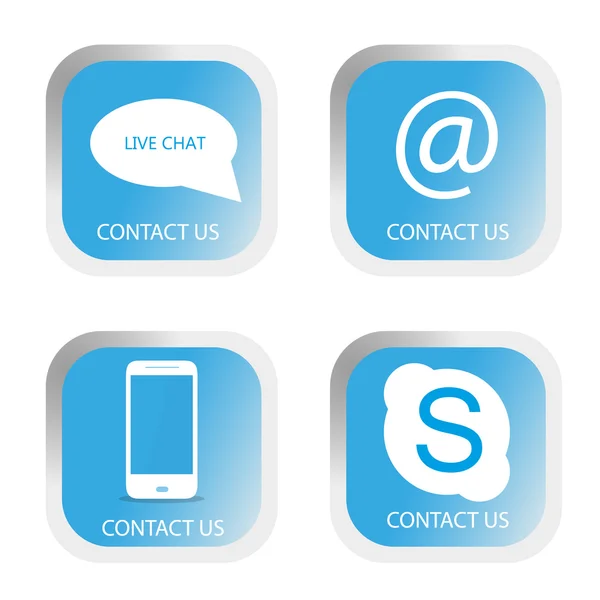 Neem contact op met ons icons set Rechtenvrije Stockvectors