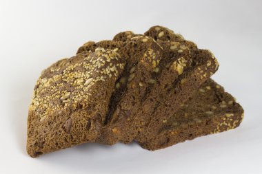 Ayçiçeği tohumu ve susam bir beyaz ekmek 