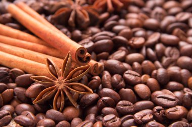 Yıldız, anason, tarçın ve kahve.